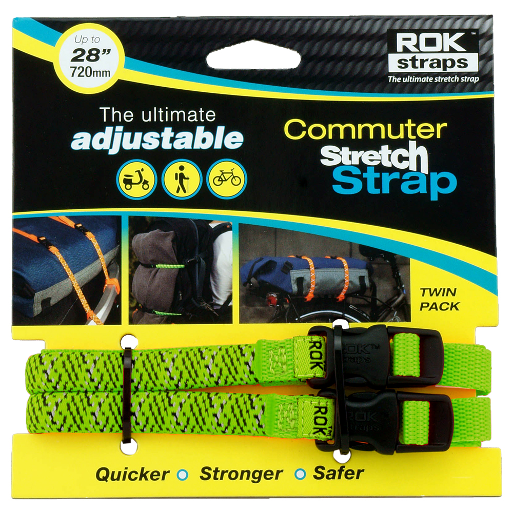 Oxford ROK STRAPS LD 12MM ADJ GREEN REFLECTIVE